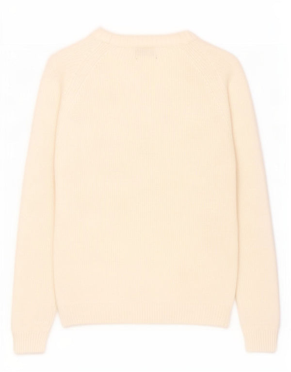 Ανδρικό πουλόβερ Zara Boat Neck Jumper XL από λευκό βαμβακερό