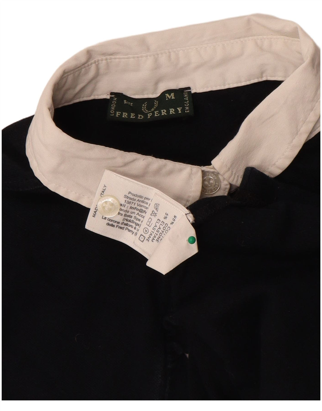 Fred Perry γυναικείο μπλουζάκι ράγκμπι πόλο UK 12 μεσαίο ναυτικό βαμβακερό