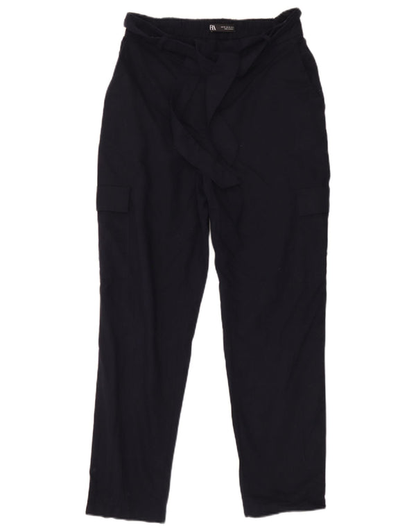 Zara Γυναικείο ίσιο παντελόνι Cargo XS W25 L27 Navy Blue