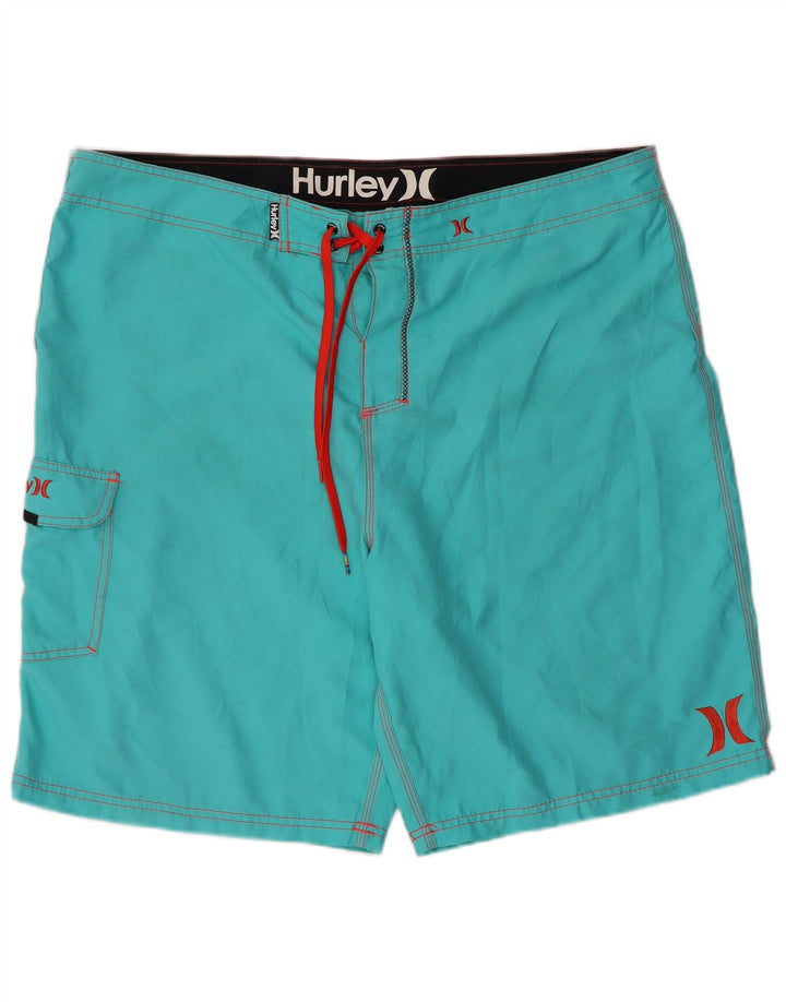 Ανδρικό σορτς κολύμβησης Hurley XL Turquoise Polyester