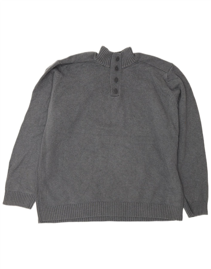 Ανδρικό πουλόβερ Marks & Spencer Blue Harbor με λαιμό 2XL γκρι