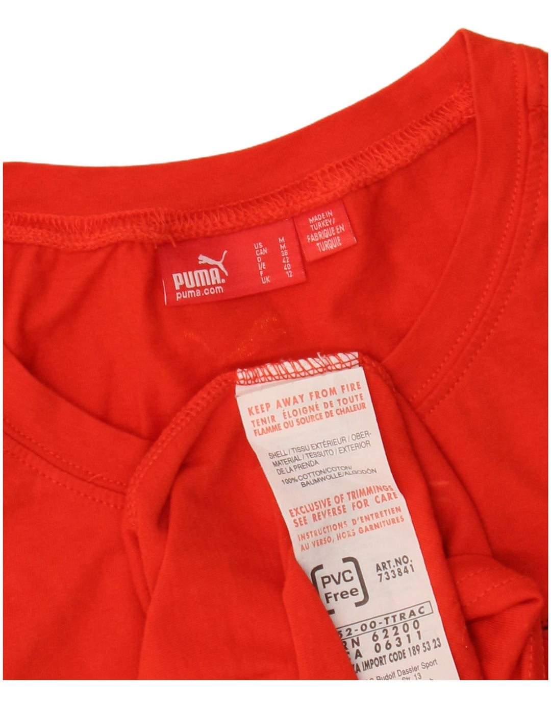 Γυναικείο μπλουζάκι PUMA Espana γραφικό τοπ UK 12 μεσαίο κόκκινο βαμβακερό