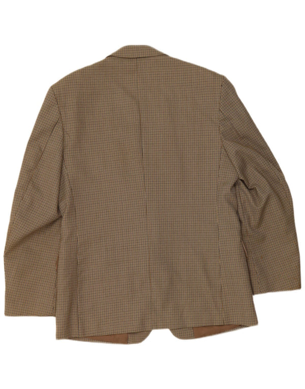 Bersani Ανδρικό σακάκι με 2 κουμπιά σακάκι UK 40 Large Brown Houndstooth Πολυεστέρας