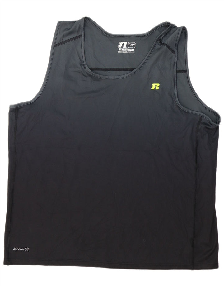 RUSSELL ATHLETIC Ανδρικό γιλέκο τοπ UK 46/48 XL μαύρο πολυεστέρα