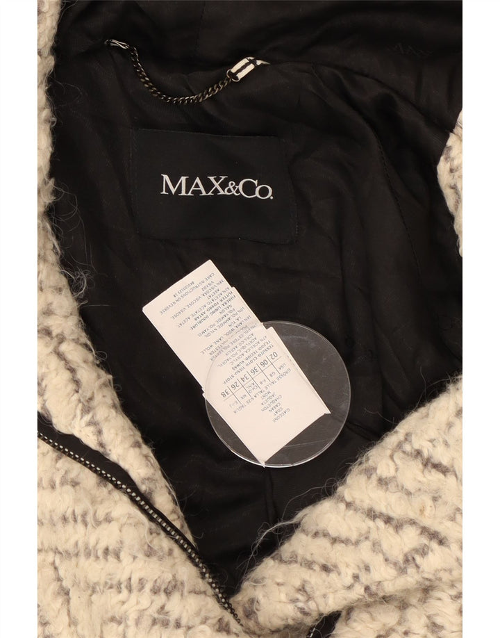 Max & Co. Γυναικείο Πανωφόρι με κουκούλα UK 6 XS Off White Chevron