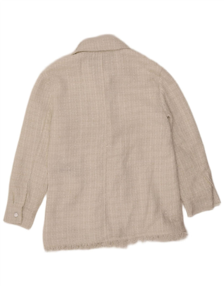 7 FOR ALL MANKIND Γυναικείο Bomber Jacket UK 12 Medium White Polyester