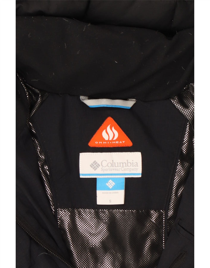 COLUMBIA Γυναικείο μπουφάν με κουκούλα με επένδυση UK 10 Small Navy Blue Nylon