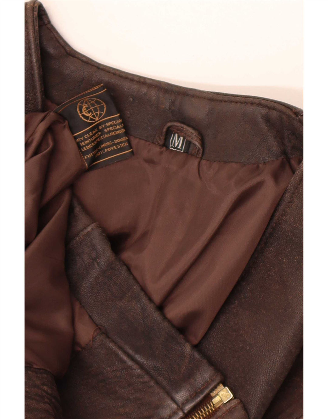 Vintage Ανδρικό Δερμάτινο Gilet UK 38 Μεσαίο Καφέ