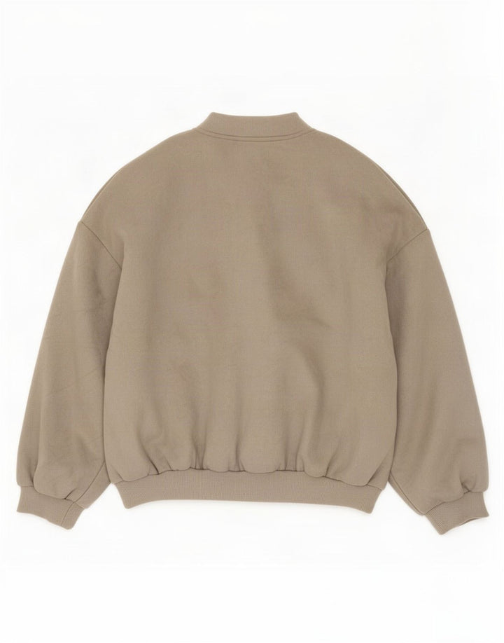 Zara Γυναικείο Oversized Bomber Jacket UK 10 Small Grey Polyester