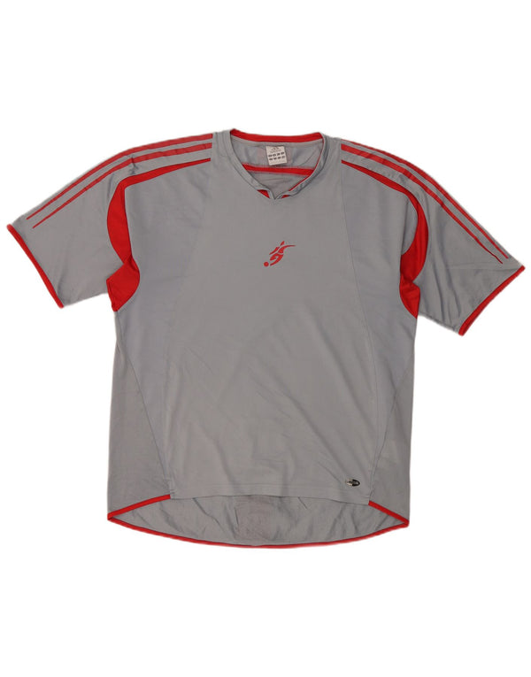 Ανδρικό T-Shirt Adidas Climacool Top Medium Grey Colourblock Polyester