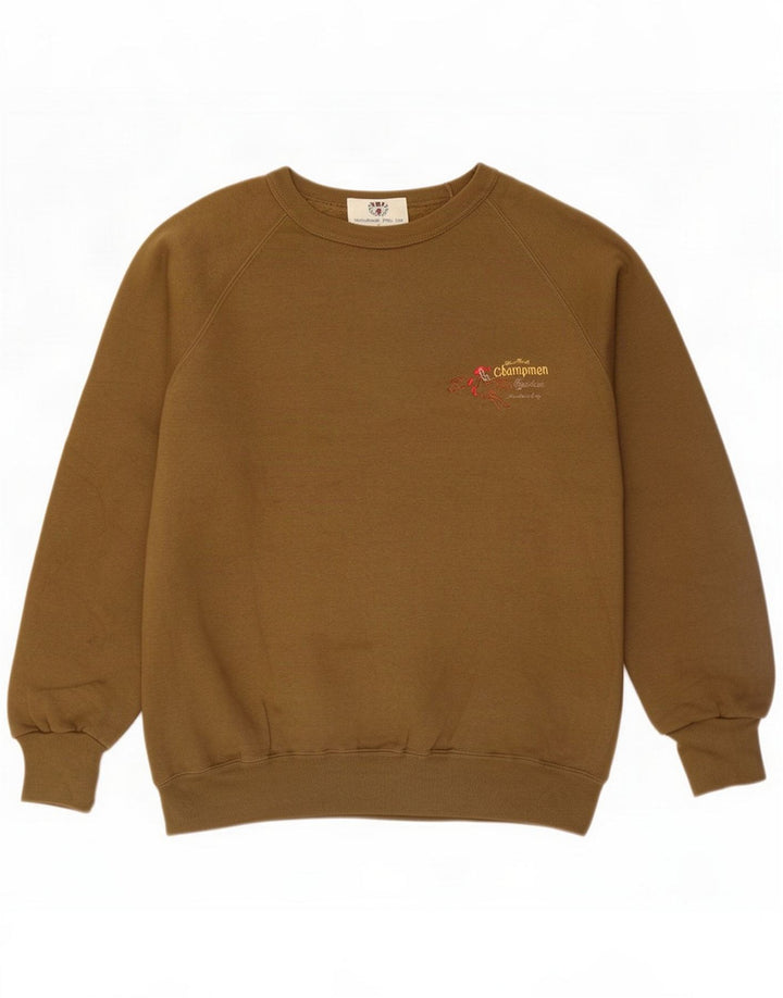 Vintage Ανδρικό Φούτερ Jumper Μεγάλο Καφέ Βαμβακερό