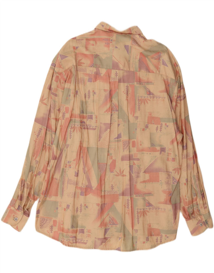 CLUB D'AMINGO Mens Abstract Pattern Shirt Large Beige Viscose Vintage Club D'Amingo and Second-Hand Club D'Amingo from Messina Hembry 