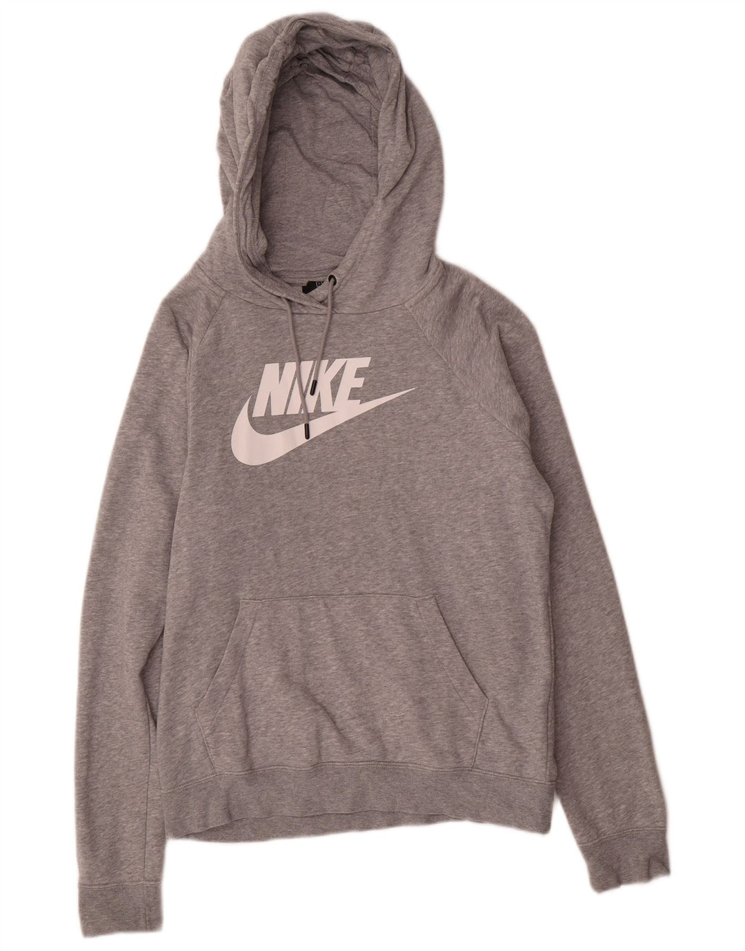Ανδρικό γραφικό μπλουζάκι με κουκούλα NIKE, βαμβακερό μικρό γκρι χρώμα