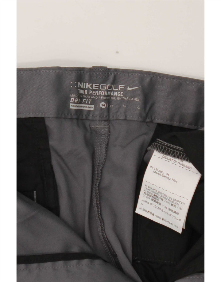 Ανδρικό σορτς chino Nike Dri Fit W34 από μεγάλο γκρι πολυεστέρα