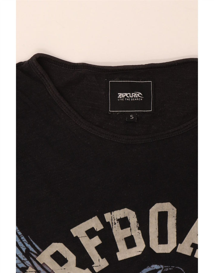 RIP CURL Ανδρικό γραφικό T-Shirt Top Small Black