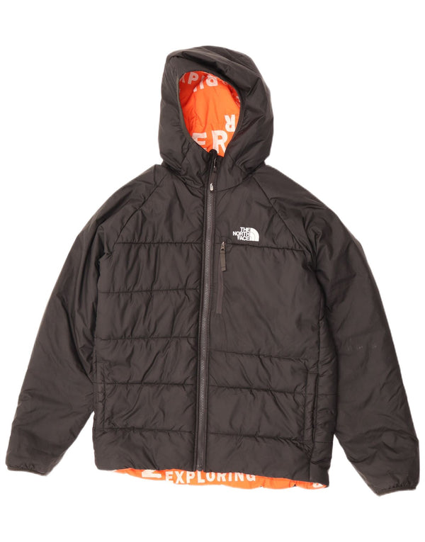 The North Face Boys Hooded Reversible Padded Jacket 14-15 Years XL Black
