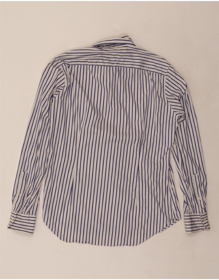 SIVIGLIA Mens Shirt Medium Blue Striped Cotton