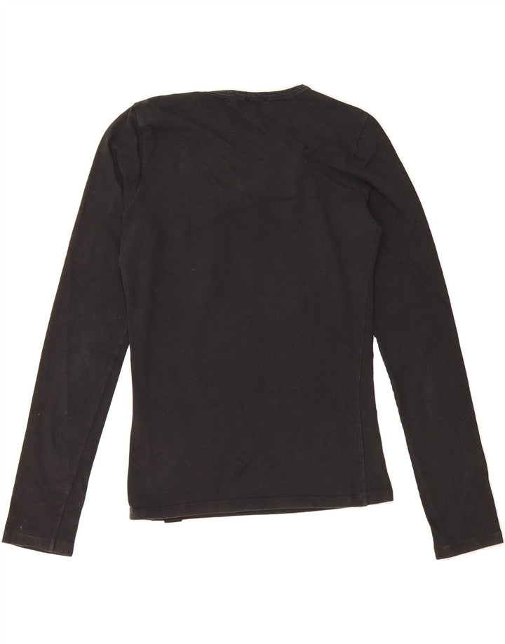 CALVIN KLEIN JEANS Womens Top Long Sleeve UK 14 Large Black Vintage Calvin Klein Jeans and Second-Hand Calvin Klein Jeans from Messina Hembry 