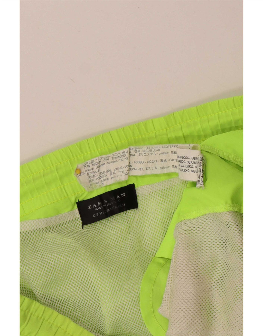 Zara Ανδρικό σορτς κολύμβησης Μεσαίου πράσινου πολυεστέρα
