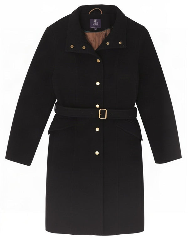 Marks & Spencer Γυναικείο Πανωφόρι UK 14 Medium Black Wool