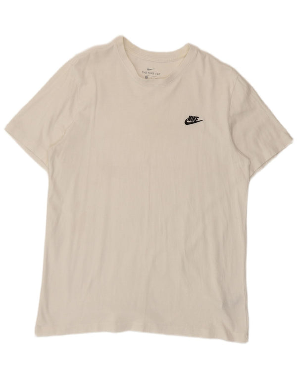 Ανδρικό T-Shirt Nike, μεγάλο λευκό βαμβακερό