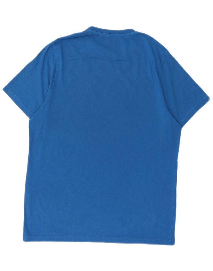 Ανδρικό T-Shirt κανονικό γραφικό Mountain Warehouse Top Μεσαίο μπλε βαμβακερό