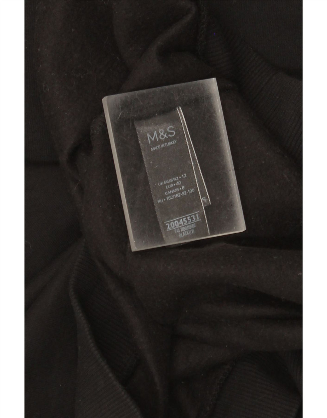 Marks & Spencer Γυναικεία Φούτερ Jumper UK 12 Μεσαίο μαύρο βαμβακερό