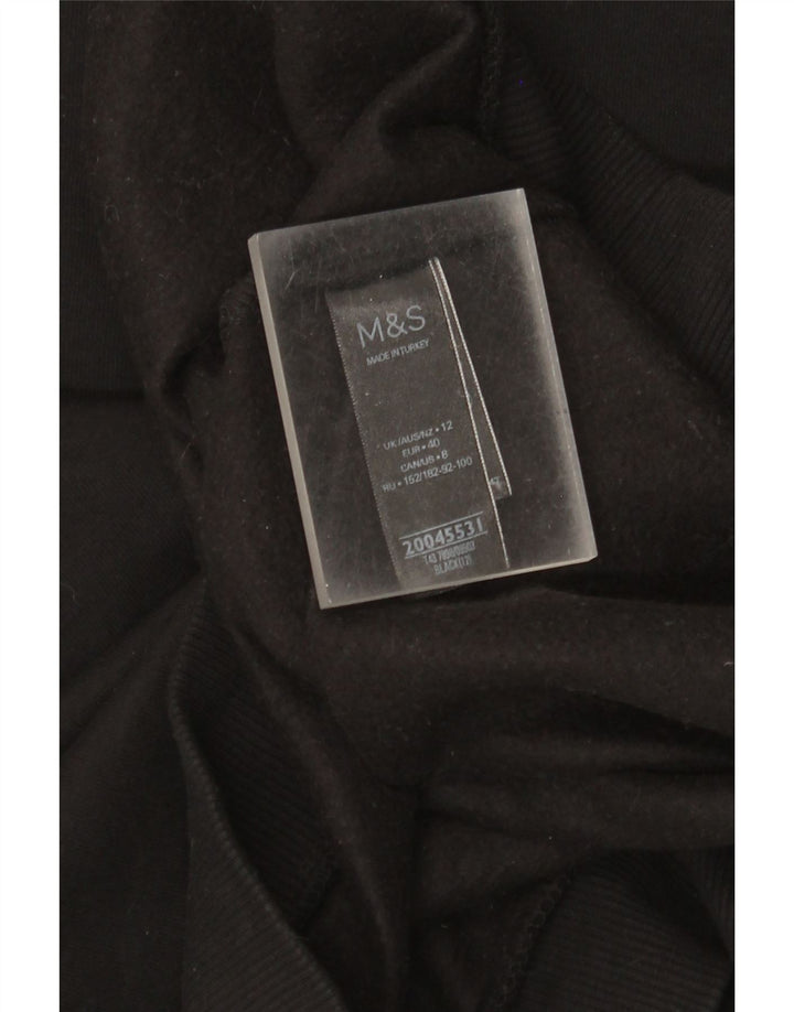 Marks & Spencer Γυναικεία Φούτερ Jumper UK 12 Μεσαίο μαύρο βαμβακερό