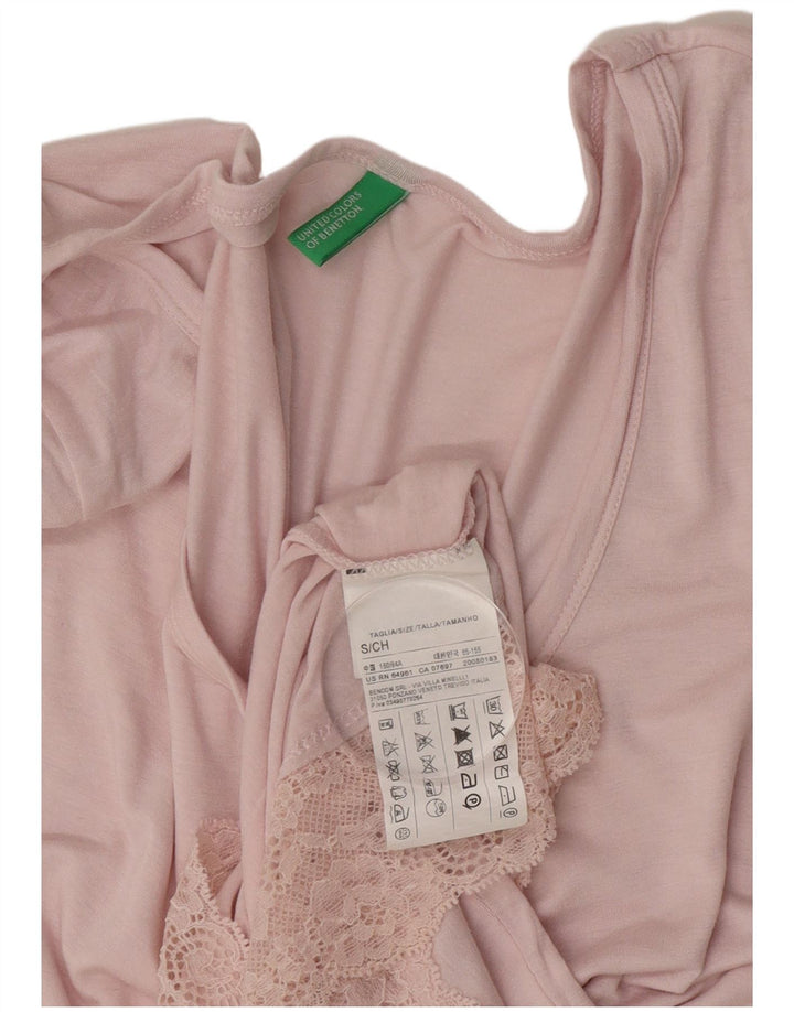 Γυναικείο φόρεμα Benetton Shift UK 8 Small Pink Viscose