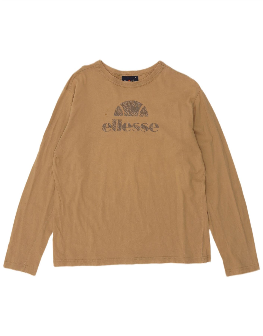 Ellesse Γυναικείο Γραφικό Μπλουζάκι Μακρυμάνικο UK 16 Μεγάλο Καφέ