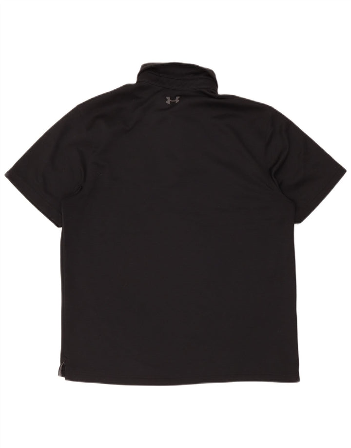 Under Armour Ανδρικό Πόλο Μπλουζάκι Μεγάλο Μαύρο Πολυεστέρα