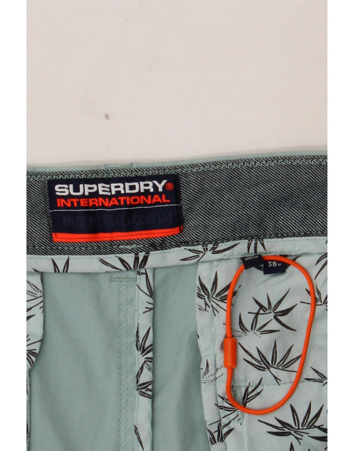 Ανδρικό σορτς Chino SUPERDRY W36 μεγάλο μπλε βαμβακερό