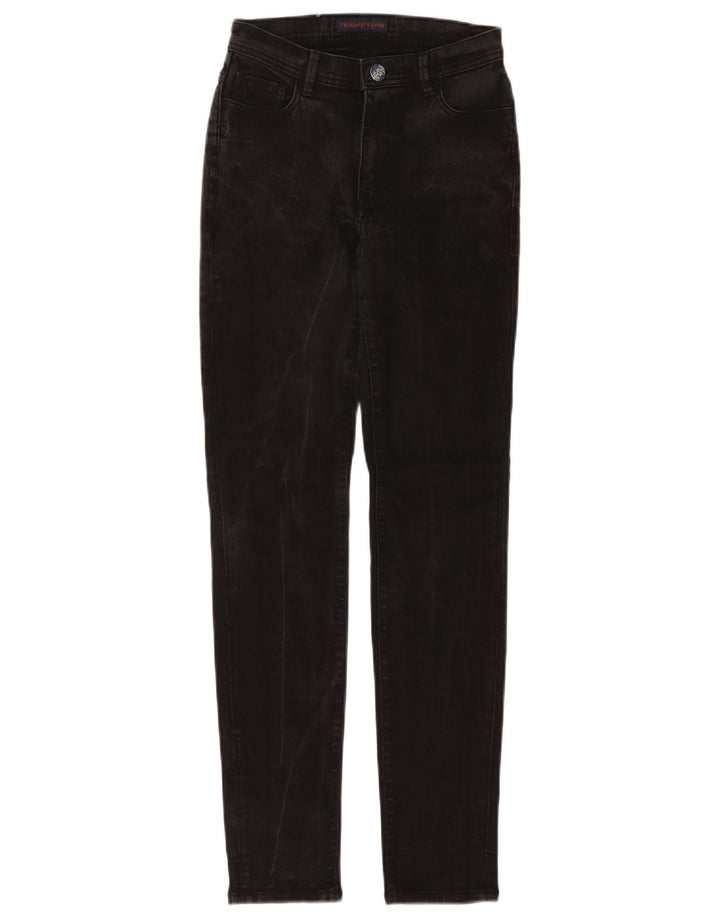 Γυναικείο τζιν Trussardi ίσιο W26 L31 μαύρο βαμβακερό