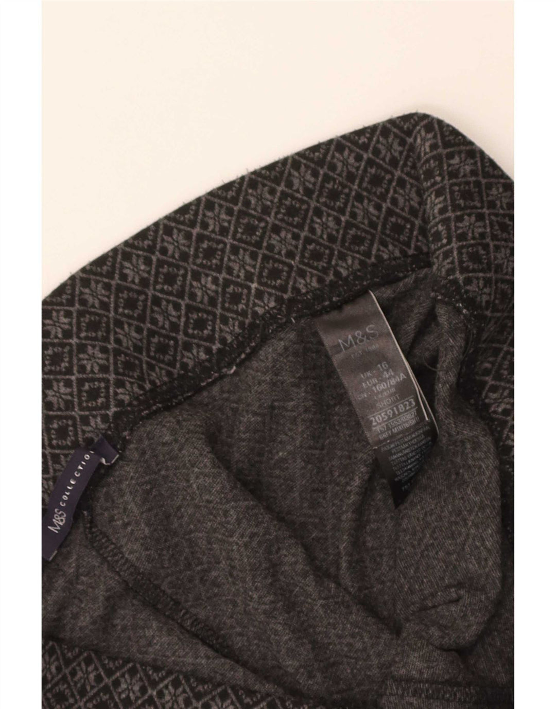 Marks & Spencer Γυναικεία κολάν Capri UK 16 Large Grey Geometric Polyester