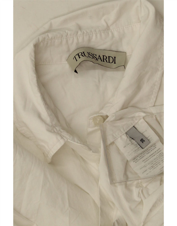 Trussardi Γυναικείο πουκάμισο Oversized IT 38 XS Λευκό βαμβακερό