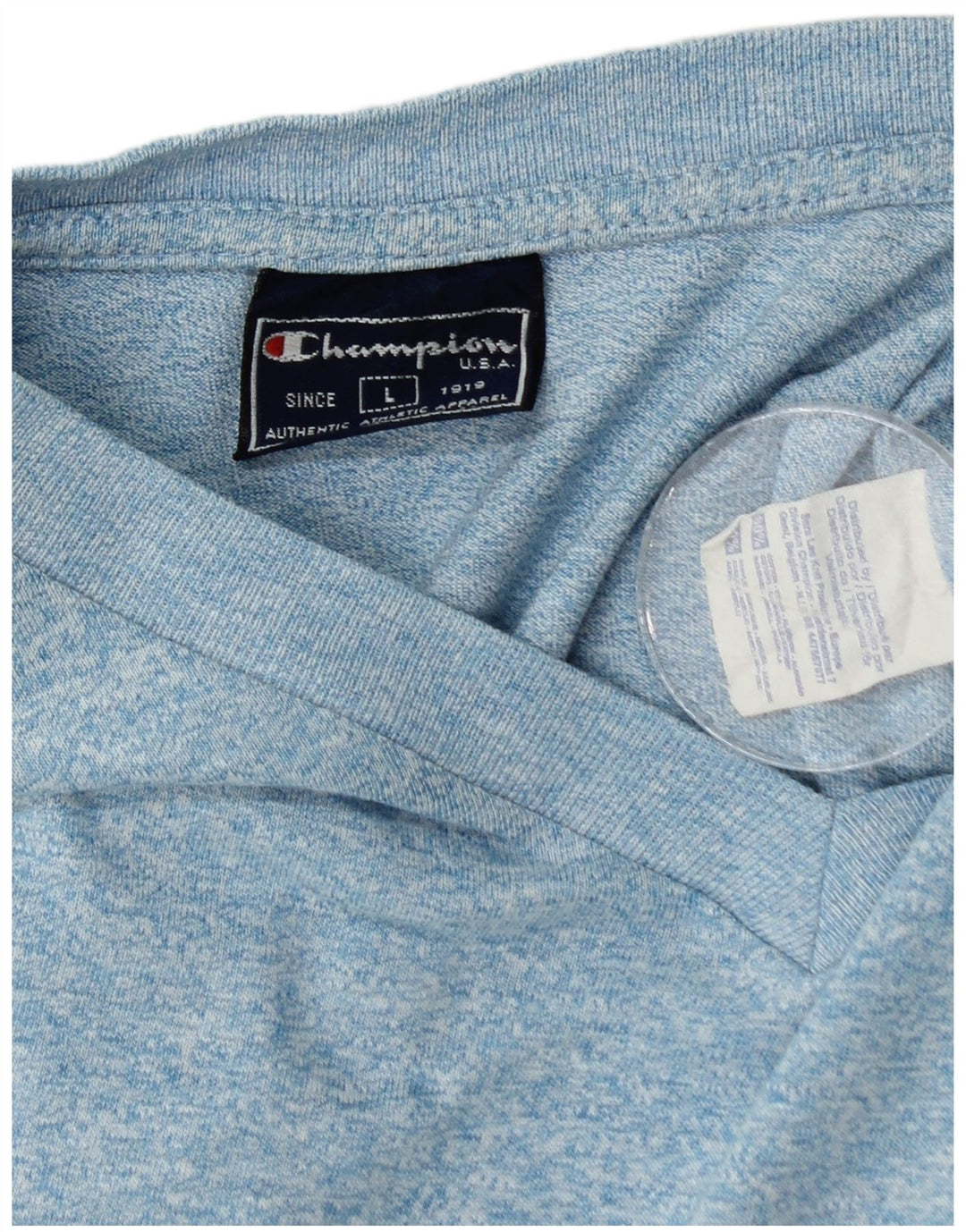 Ανδρικό T-Shirt CHAMPION Top Large Blue Flecked Cotton