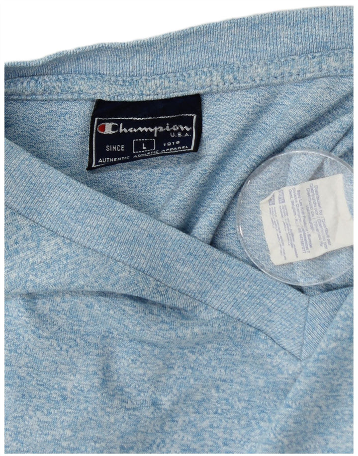 Ανδρικό T-Shirt CHAMPION Top Large Blue Flecked Cotton