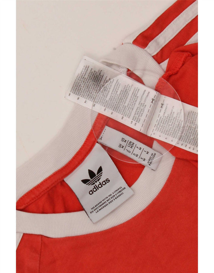Ανδρικό T-Shirt Adidas Τοπ μεσαίο κόκκινο βαμβακερό
