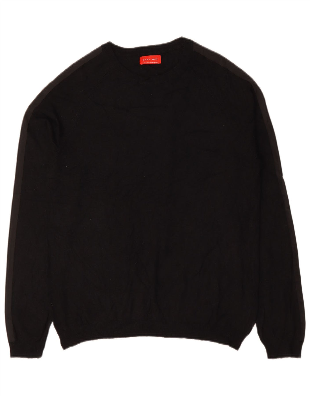 Ανδρικό πουλόβερ Zara Crew Neck Jumper Μεσαίο Μαύρο