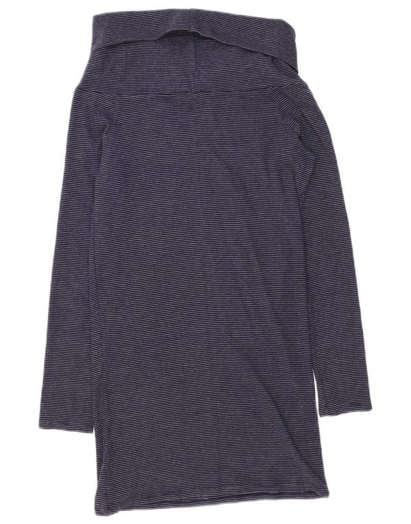 Zara Γυναικείο T-Shirt Trafaluc Φόρεμα UK 16 Large Navy Blue Pinstripe