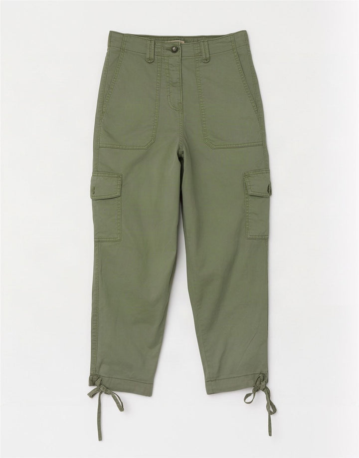 Marks & Spencer Γυναικείο Παντελόνι Crop Cargo Medium W26 L23 Green Lyocell