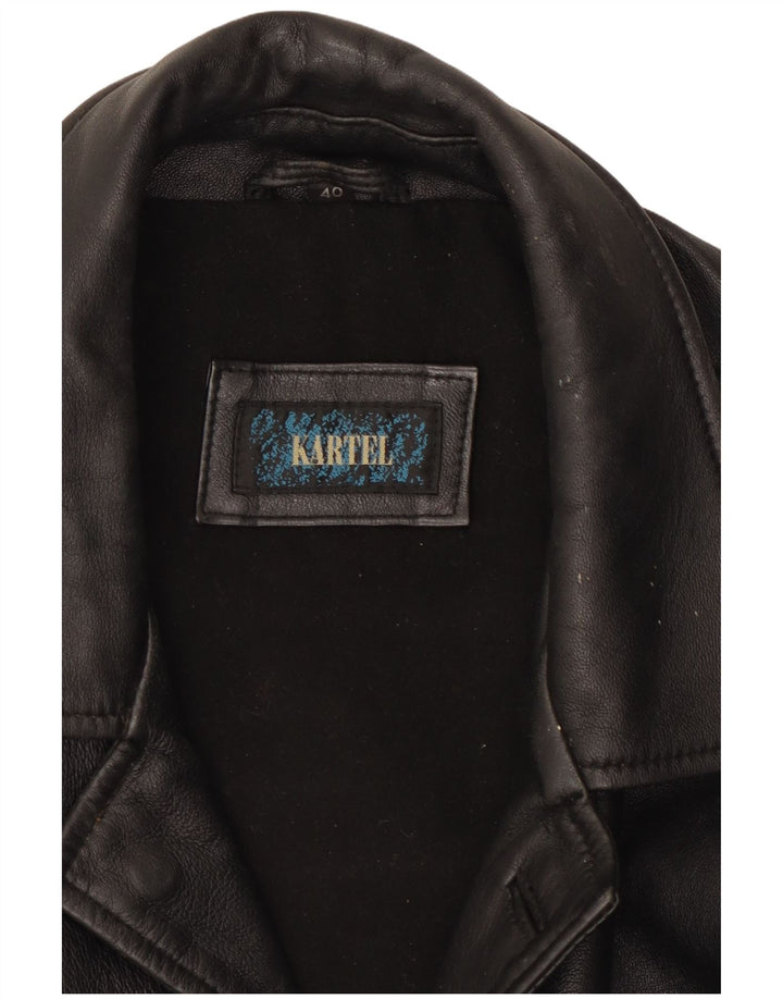 Kartel Ανδρικό Δερμάτινο Μπουφάν UK 40 Large Μαύρο