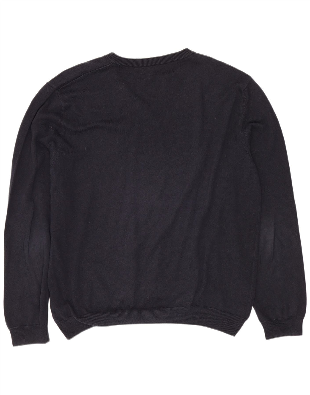 Ανδρικό πουλόβερ HUGO BOSS με V λαιμόκοψη XL Μπλε βαμβακερό