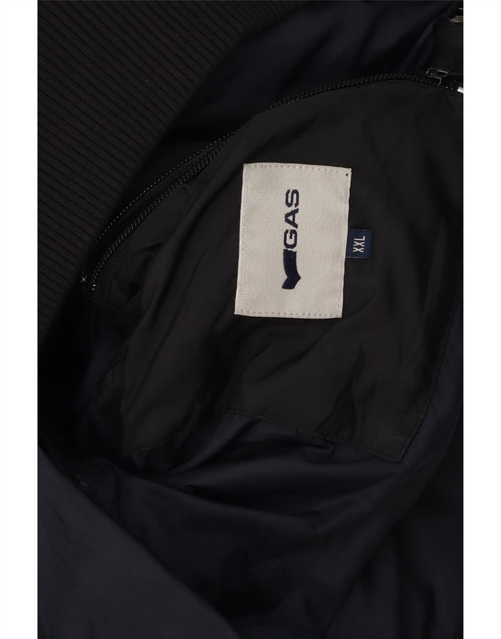Ανδρικό μπουφάν με κουκούλα Gas UK 44 2XL Μαύρο
