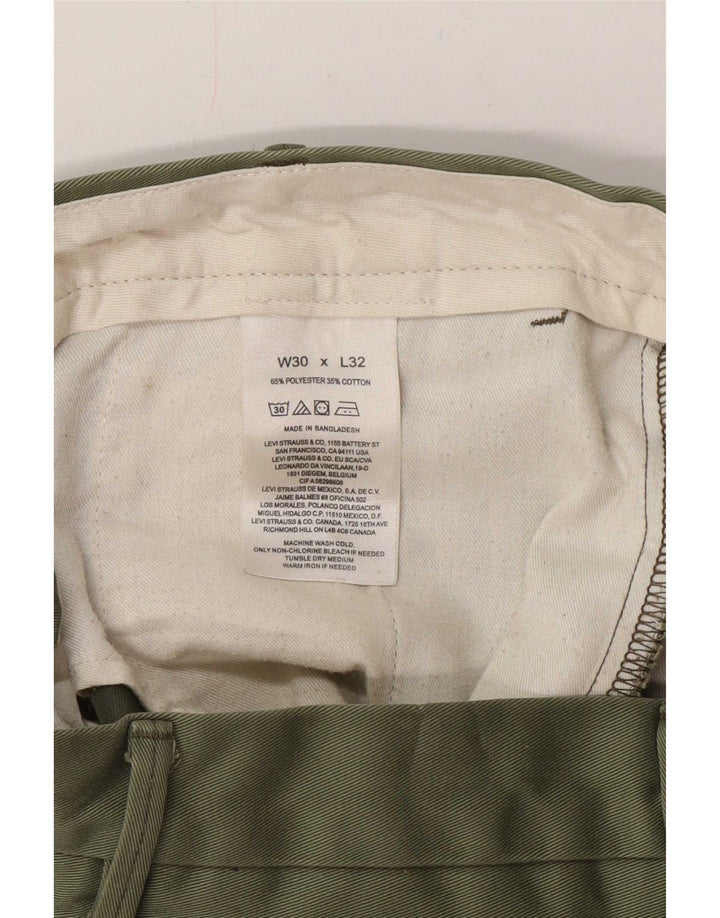 Ανδρικό ίσιο παντελόνι Chino Levi's W30 L32 Green Polyester