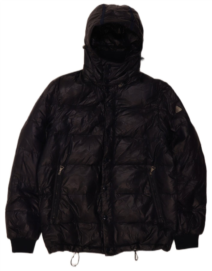 Belfe Ανδρικό μπουφάν με κουκούλα UK 38 Medium Navy Blue Polyamide