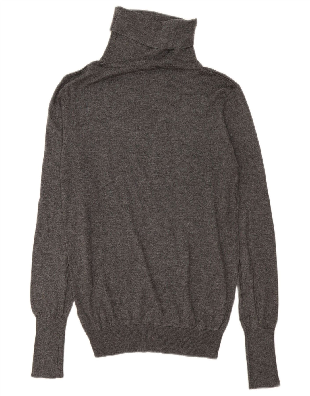 Zara Γυναικείο πουλόβερ με ρολό λαιμόκοψη UK 14 Medium Grey Modal