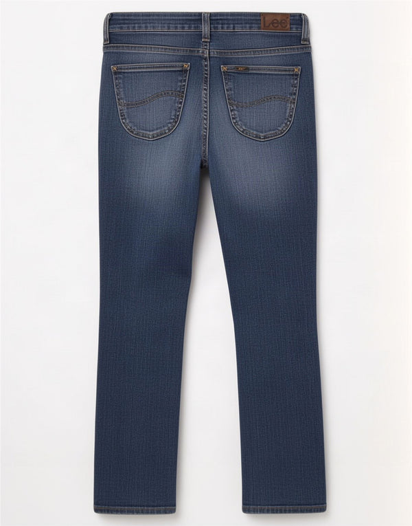 Lee Womens Cameron Straight Jeans W28 L26 Blue Cotton