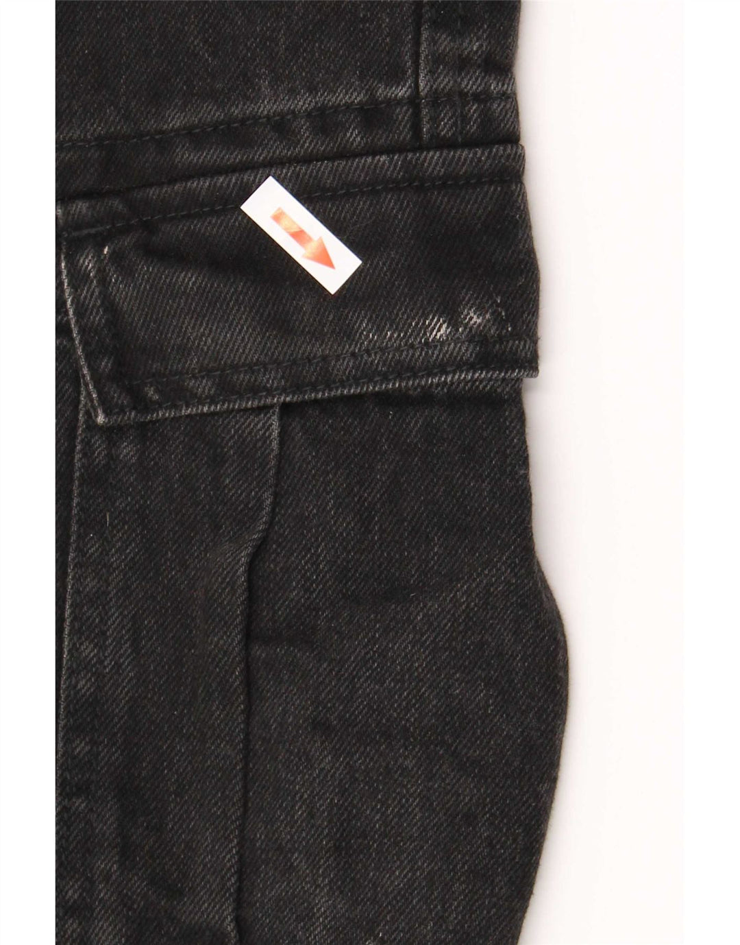 Kiabi Mens Cargo Straight Jeans IT 50 Large W34 L31 Μαύρο