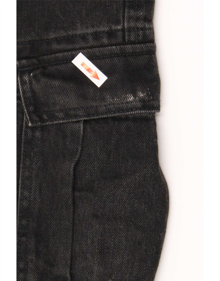 Kiabi Mens Cargo Straight Jeans IT 50 Large W34 L31 Μαύρο